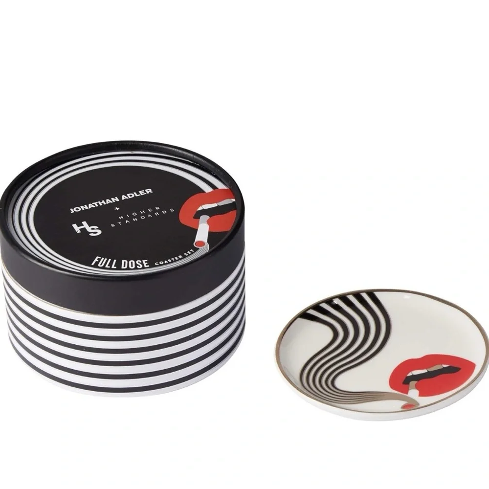 RARE Higher Standards X Jonathan Adler Ltd Edition Smolder Coasters, Set of 4